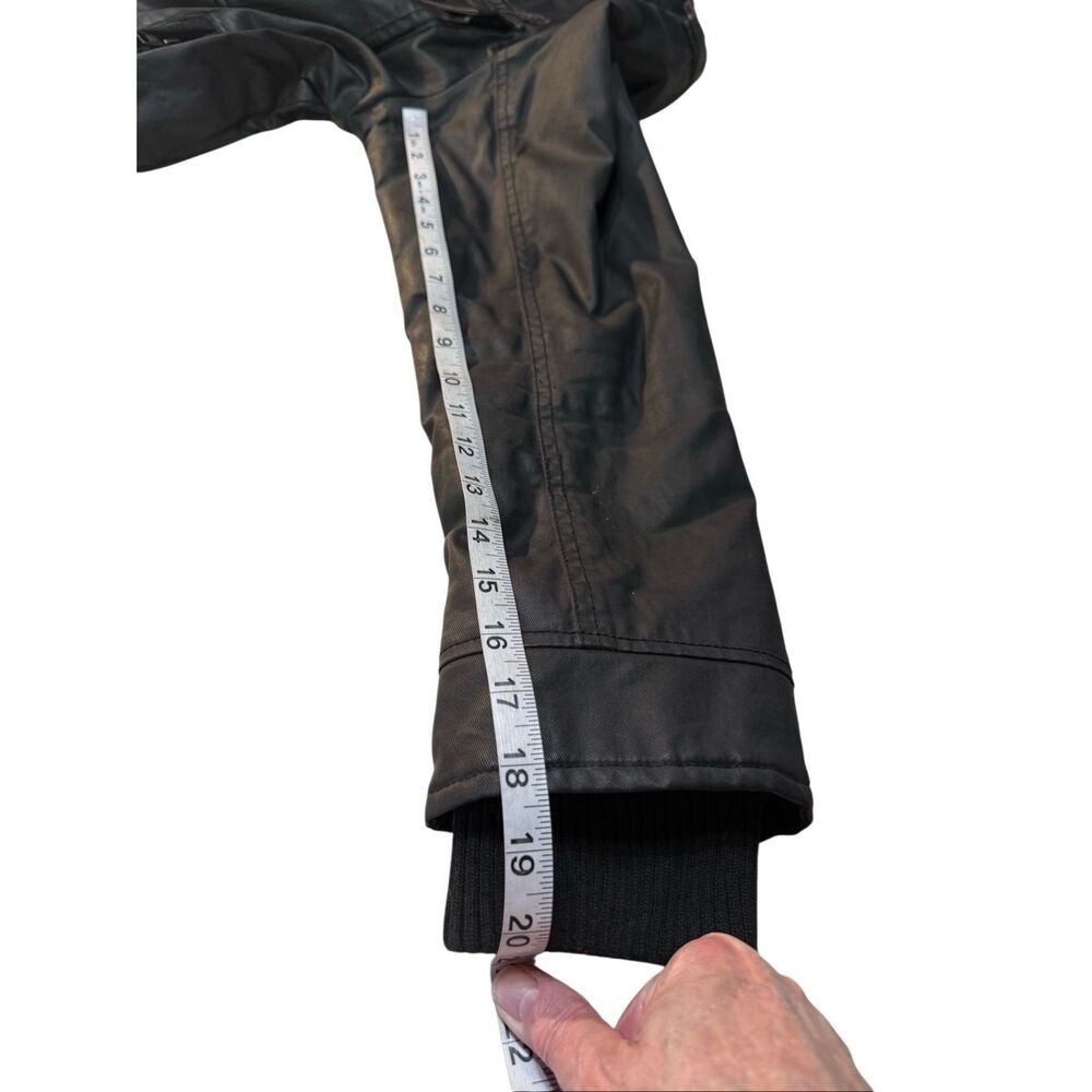 Schott Bros military/bomber Sz L Black Red Flannel Lined Hooded Jacket Sz L Rar - Picture 3 of 10